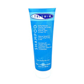 TRISWIM chlorine removal shampoo bottle front shows lime-mango scent for refreshing hair care