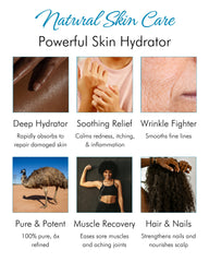 Tropical Holistic Emu Oil on nails and cuticles for nourishment and moisture.
