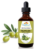 Tropical Holistic Extra Virgin Olive Oil bottle 4oz for nourishing skincare.