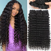 Troskamar Deep Wave bundles packaging shows premium unprocessed Brazilian hair ideal for gifts