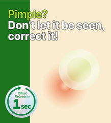 Troubless Invisible+ Spot Patch Red Correct sits on the chin with a nearly invisible skin tone finish