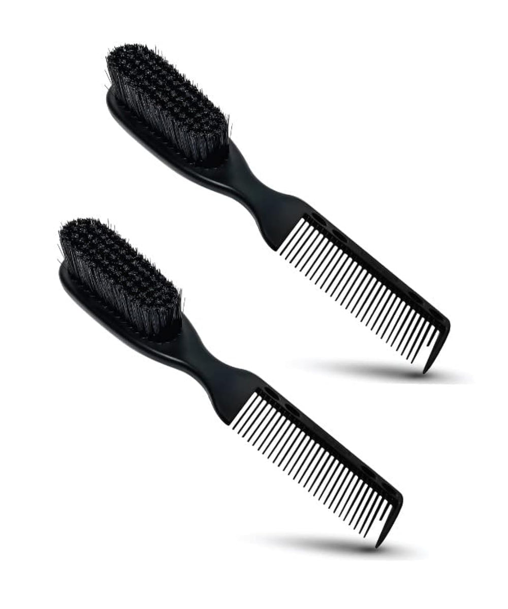 TRU BARBER Pro fading brush 2pcs bundle in-hand for quick fades