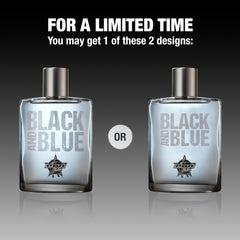 Tru Fragrance Beauty Tru Western PBR Black Blue bottle angle suggests versatile all-day wear
