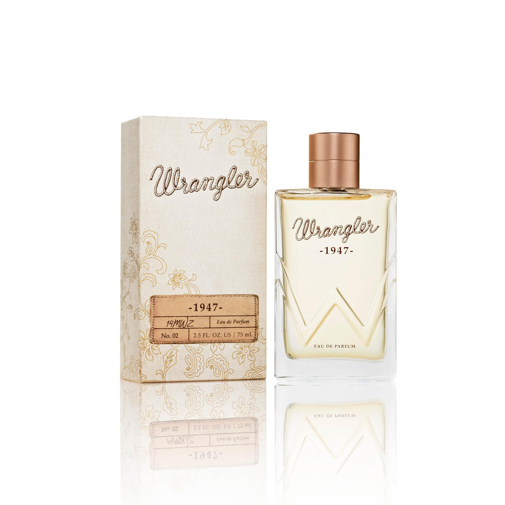 Tru Fragrance Beauty Wrangler 1947 bottle – denim-inspired fragrance design ideal for everyday confidence.