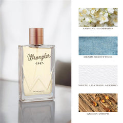 Wrangler 1947 flacon close-up – soft feminine notes with modern, long-lasting wear impression.