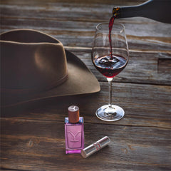 Tru Fragrance Beauty Yellowstone Dusk displayed on vanity evokes romantic western glamour.