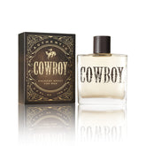 Tru Western Cowboy Cologne bottle front showing rugged woodsy scent for daily confidence.