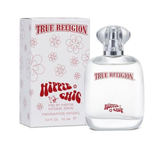 True Religion Hippie Chic mist spray in hand delivering light, refreshing fragrance