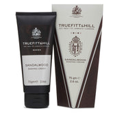 Truefitt & Hill sandalwood tube ready for a rich, luxurious shave.