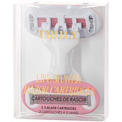 Truly Magnetic Razor Heads 2pk box shows easy replacement for a longer, smoother shave.