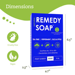 Truremedy Naturals Remedy Soap all-in-one cleanser for face, body, and feet.