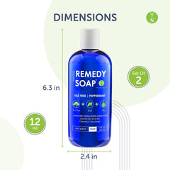 Truremedy Naturals Tea Tree Oil Body Wash in a bathroom scene evokes an invigorating routine.