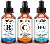 TruSkin Face Serum Trio packaging displays all three serums for a complete brightening routine.