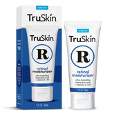 TruSkin retinol moisturizer jar closeup with creamy texture for smoother skin.