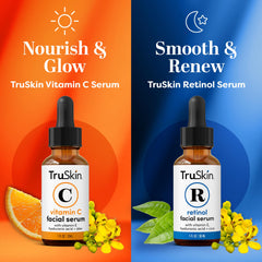 TruSkin Retinol serum bottle supports night-time renewal and smoother texture.