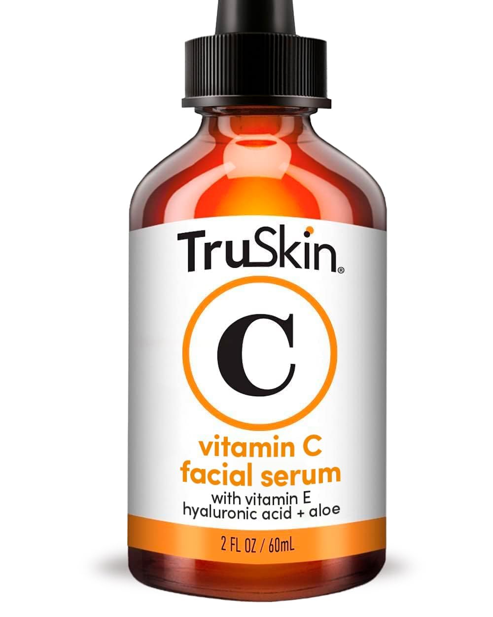 TruSkin Vitamin C Serum for Face bottle with pump for brightening daily glow.