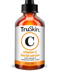 TruSkin Vitamin C Serum for Face bottle with pump for brightening daily glow.
