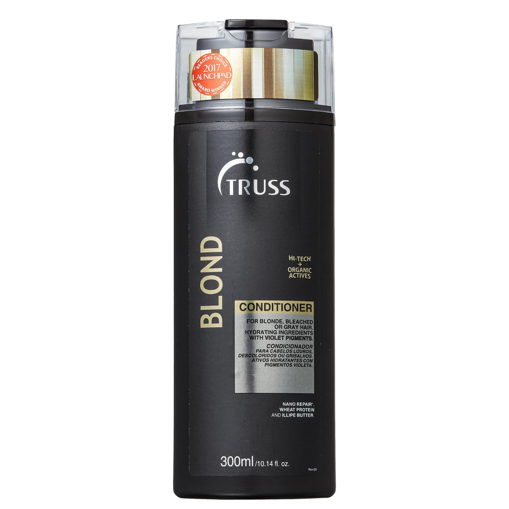 TRUSS Blond Conditioner bottle side view showing color protection for blondes.
