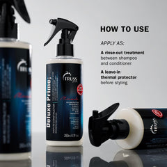 TRUSS Deluxe Prime detangling action captures smoother brushing after washing.