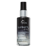 TRUSS Illuminatte hair oil bottle pour for shine and frizz control.