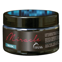 TRUSS Miracle Hair Mask packaging shows the 8.8 oz jar for home use
