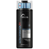 TRUSS Ultra Hydration PLUS Shampoo bottle front view, color-safe hydration for damaged hair.