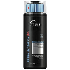 TRUSS Ultra Hydration PLUS Shampoo bottle front view, color-safe hydration for damaged hair.