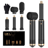 Trylater 5-in-1 hair dryer brush all-in-one tool demonstrates versatile styling options.