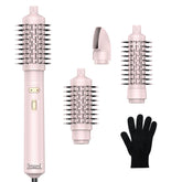 Trylater rotating hair dryer brush with 1-5 inch brush front for versatile volume.