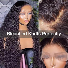 tsiyu 13x6 deep wave lace front wig bleached knots visible for realistic part