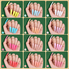 TsMADDTs coffin nail tips arranged by size 0 to 9 for easy selection