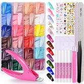 TsMADDTs long coffin nails set with color variety for versatile nail art ideas