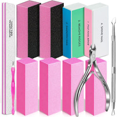 TsMADDTs nail kit 3way sanding block for precise shaping and smoothing