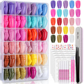TsMADDTs 720pcs coffin press-on nails kit enables at-home manicures with a complete starter set.