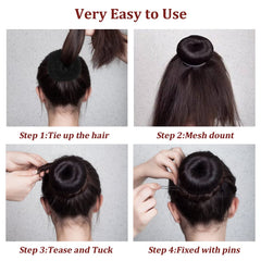TsMADDTs dount bun maker medium 8cm side view fits average to thick hair