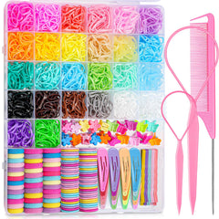 TsMADDTs elastic hair ties in 26 colors for quick ponytails and braids