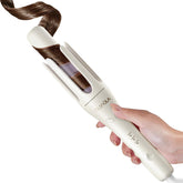TSUYAGLA Automatic Hair Curler closeup on handle delivers smooth, frizz-free curls.