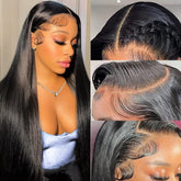 TTSMINS 13x6 lace-front wig straight natural black with pre-plucked hairline