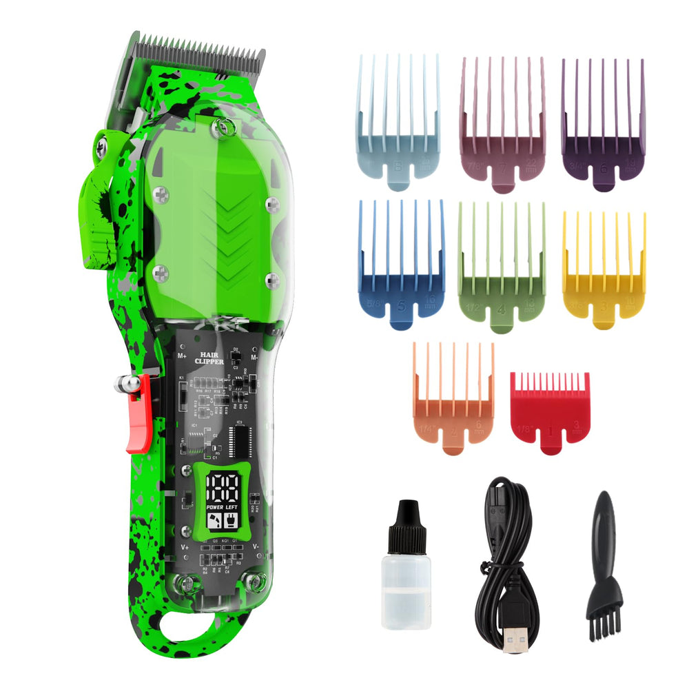 Tuanchuanrp professional hair clippers with LED display for precise battery tracking during grooming.