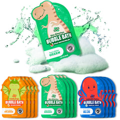Tub Works Magical Kids Bubble Bath Dino Adventure shows engaging bath time with a dinosaur theme