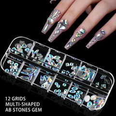 Tucepu mixed 3D nail charms add dimensional accents for creative nail designs.