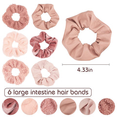 TUCEWP scrunchies with PU velvet knit teddy fabrics for soft textures