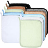 Tudomro double-sided washcloth close-up shows soft side for gentle drying and comfort.