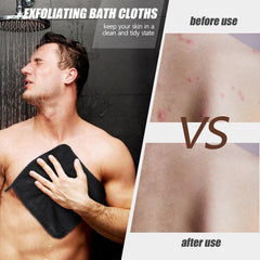 Tudomro double-sided washcloth scrub side for exfoliation.