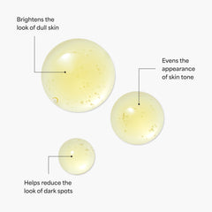 TULA Brightening Treatment Drops pump close-up shows precise serum dispensing for daily use.