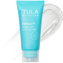 TULA H2Oasis bottle promoting hydration for a quick glow
