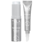 TULA Iced Spresso Eye Balm being applied for an instant under-eye glow.