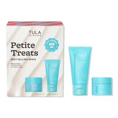 TULA Petite Treats whipped moisturizer applied for all day hydration.