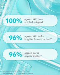 TULA purifying cleanser foaming action shows makeup removal without harshness