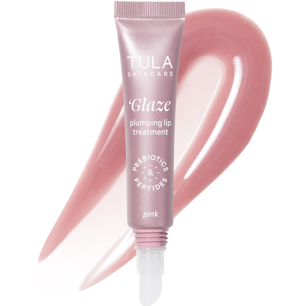 TULA Rose Glow lip balm rosy tint application for long-lasting hydration